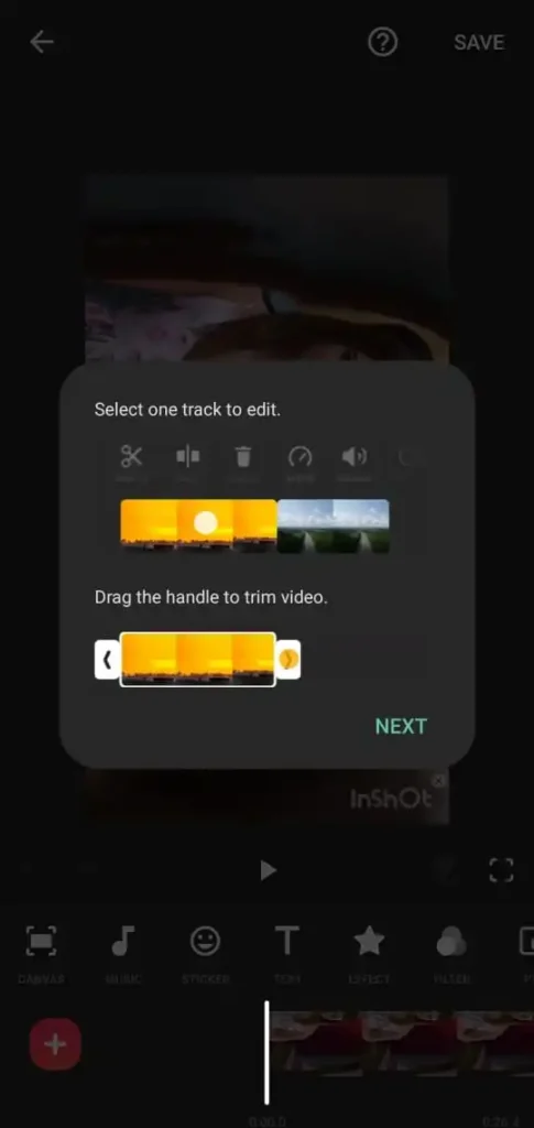 InShot APK, featuring multiple screenshots that highlight the app’s user-friendly design and various editing tools for enhancing videos and photos